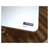 White Upper Cabinets with Brown Lower Cabinets Kitchen