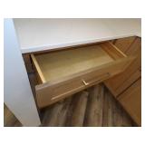 White Upper Cabinets with Brown Lower Cabinets Kitchen