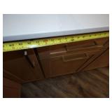 White Upper Cabinets with Brown Lower Cabinets Kitchen