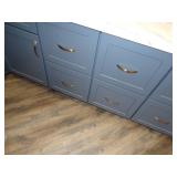 Blue Cabinets and Countertop