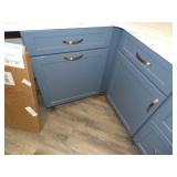 Blue Cabinets and Countertop