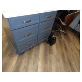 Blue Cabinets and Countertop