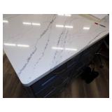 Blue Cabinets and Countertop