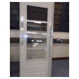 32" Sandstone Storm Door with Sliding Glass