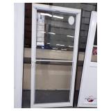 36" All Glass White Storm Door