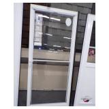 36" All Glass White Storm Door
