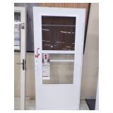 36" White Storm Door