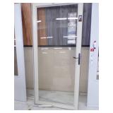 36" Cream Color Solid Glass Door