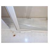 36" Cream Color Solid Glass Door