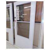 36" White Storm Door -