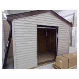 Vinyl Siding Building Display With Roll Down Door - 3 Sides
