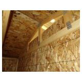 Vinyl Siding Building Display With Roll Down Door - 3 Sides