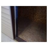 Vinyl Siding Building Display With Roll Down Door - 3 Sides