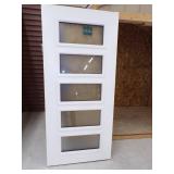 36" White 5 Window Door