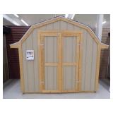 Wood Siding Double Door Display Shed - 3 Sides