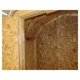 Wood Siding Double Door Display Shed - 3 Sides