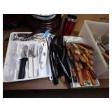 Kitchen Lot - Plates, Plastic Forks, Knives and More