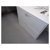 Wall Desk with Filing Cabinets and Shelving