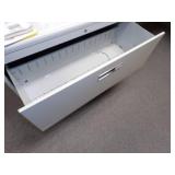 Wall Desk with Filing Cabinets and Shelving