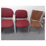 4 Red Chairs and 2 Brown Chairs