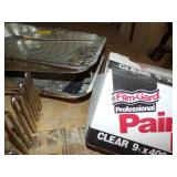 Painter Plastic, 2 Paint Pans, 2 Tools