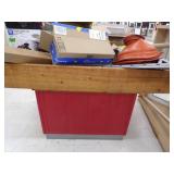 Red Table with Everything on It