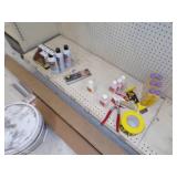 Cordless Tool Cleaner, 2 box Vinyl End Cap, Irwin Strait Line, Cordless Finish Fuel, Caution Tape, Bucket of Panel Adhesive