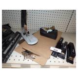 Keyboards 3, Hole Punch 3,  Staplers 5, clipboards 4, Tape Dispenser