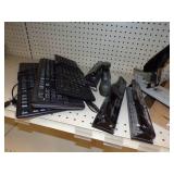 Keyboards 3, Hole Punch 3,  Staplers 5, clipboards 4, Tape Dispenser