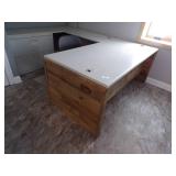 Gray Office - Desk, Chair and Shelving