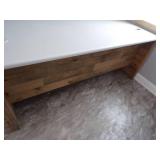 Gray Office - Desk, Chair and Shelving