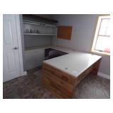 Gray Office - Desk, Chair and Shelving