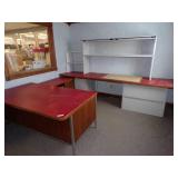 Red Office - Desk, File Cabinets