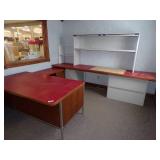 Red Office - Desk, File Cabinets