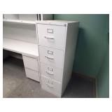 Green Office - Desk, Cabinet with Countertop, File Cabinet and Coatrack