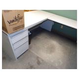 Green Office - Desk, Cabinet with Countertop, File Cabinet and Coatrack