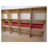 56 Feet of Wood Wall Shelves