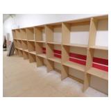 56 Feet of Wood Wall Shelves