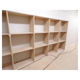 56 Feet of Wood Wall Shelves
