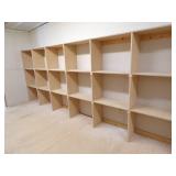 56 Feet of Wood Wall Shelves
