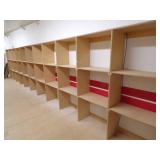 56 Feet of Wood Wall Shelves