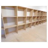56 Feet of Wood Wall Shelves