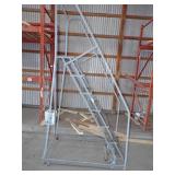 Gray Rolling Ladder Steel