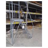 Gray Rolling Ladder Steel