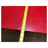 Office Red Desk and Wall Cabinet, Chair, Wood Table, and File Cabinet