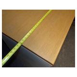 Office Red Desk and Wall Cabinet, Chair, Wood Table, and File Cabinet