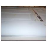 White Exterior Door with Brown Jam 36"