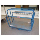 Blue Steel Sheet Goods Cart