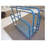 Blue Steel Sheet Goods Cart