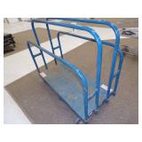 Blue Steel Sheet Goods Cart
